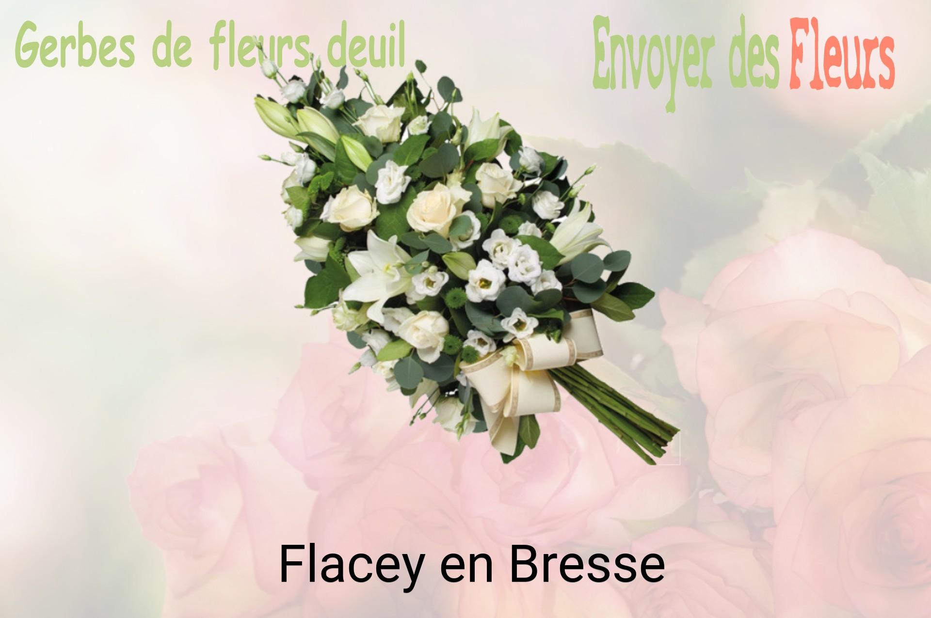 Gerbe de fleurs de deuil livrée à Flacey-en-Bresse